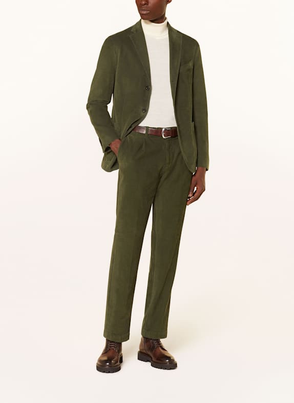 BOGLIOLI Regular fit pantalon van corduroy DONKERGROEN