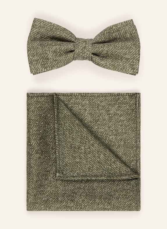 Prince BOWTIE Set: Bow tie and pocket square GREEN