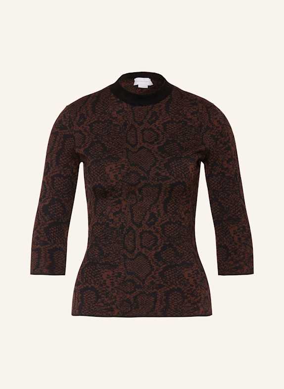 STELLA McCARTNEY Dzianinowa koszulka CZARNY / BRĄZOWY