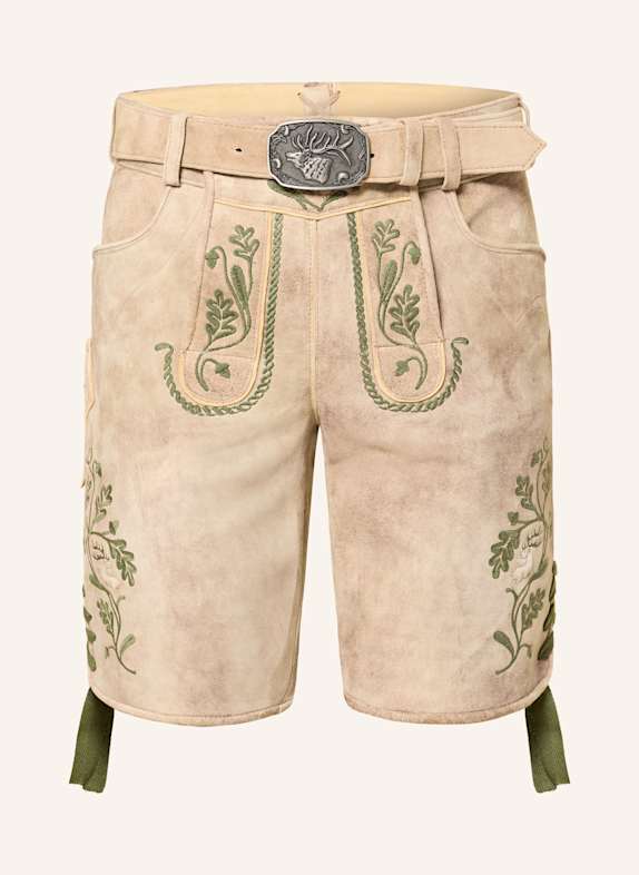 Spieth & Wensky Trachten-Lederhose GARVIN HELLBRAUN / DUNKELGRÜN