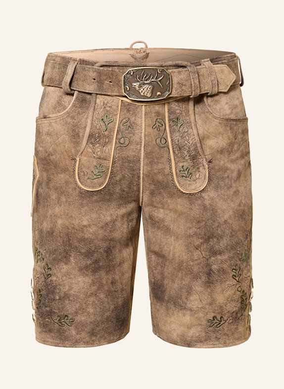 Spieth & Wensky Trachten-Lederhose GERNER BRAUN / DUNKELGRÜN