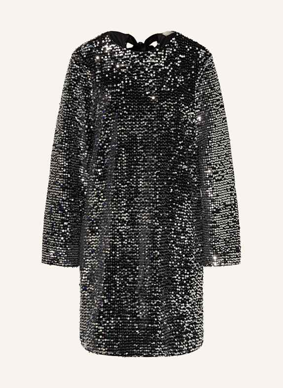 lilienfels Samtkleid mit Pailletten SCHWARZ