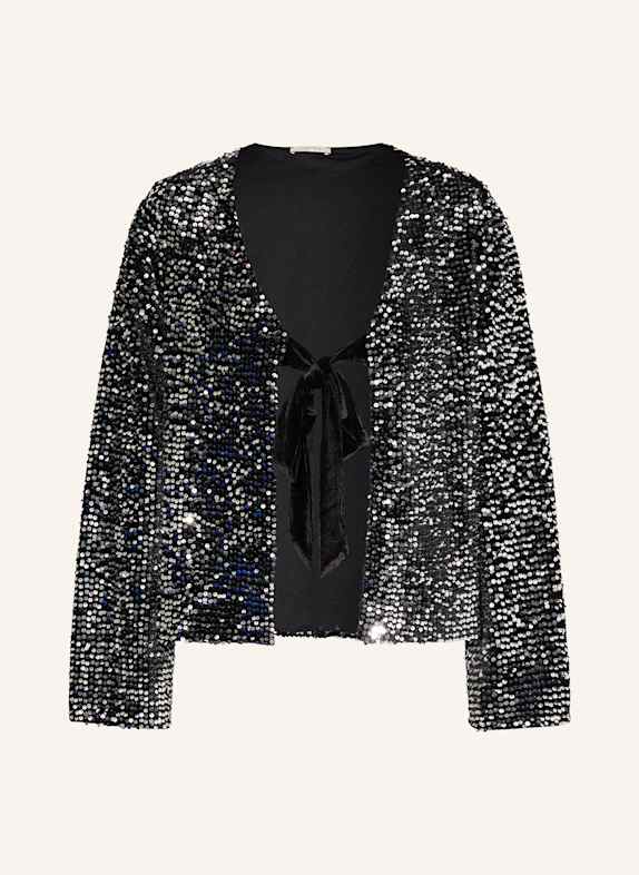 lilienfels Samtjacke mit Pailletten SCHWARZ