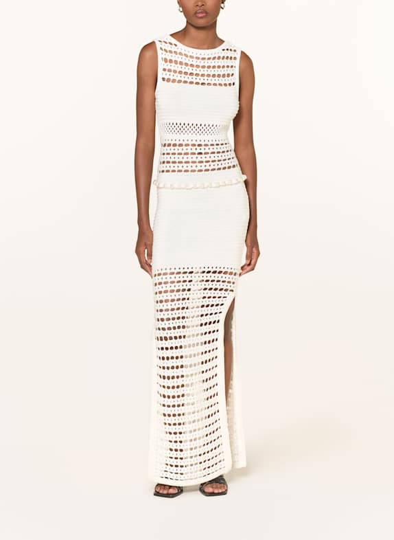 RETROFÊTE Häkelkleid KYLAN mit Cut-out WEISS