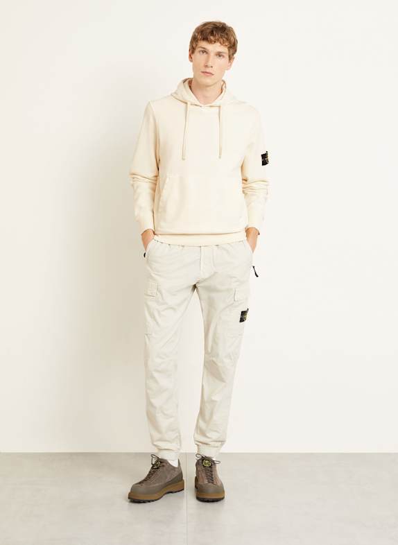 STONE ISLAND Hoodie ECRU