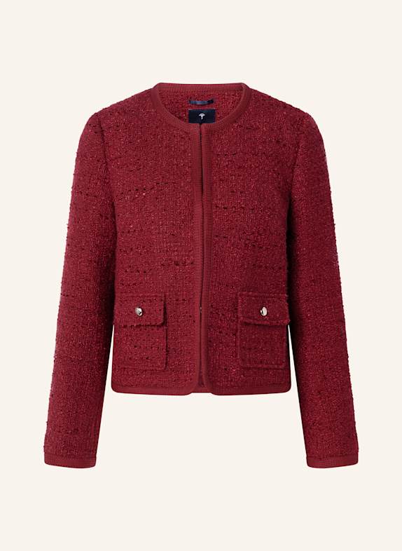 JOOP! Kastenjacke aus Bouclé DUNKELROT