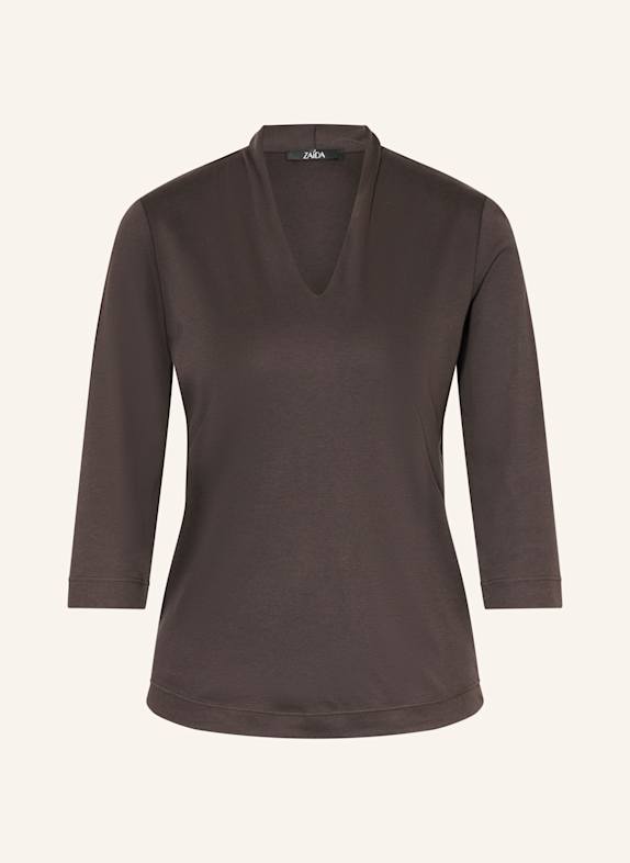 ZAÍDA T-Shirt mit 3/4-Arm DUNKELBRAUN