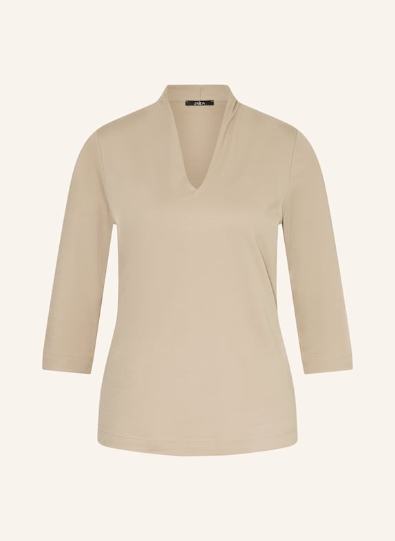 ZAÍDA T-Shirt mit 3/4-Arm HELLBRAUN