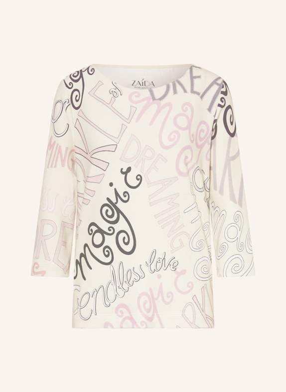 ZAÍDA Shirt mit 3/4-Arm ECRU/ ROSA/ BLAU
