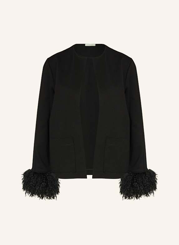 lilienfels Jersey blazer with faux fur BLACK