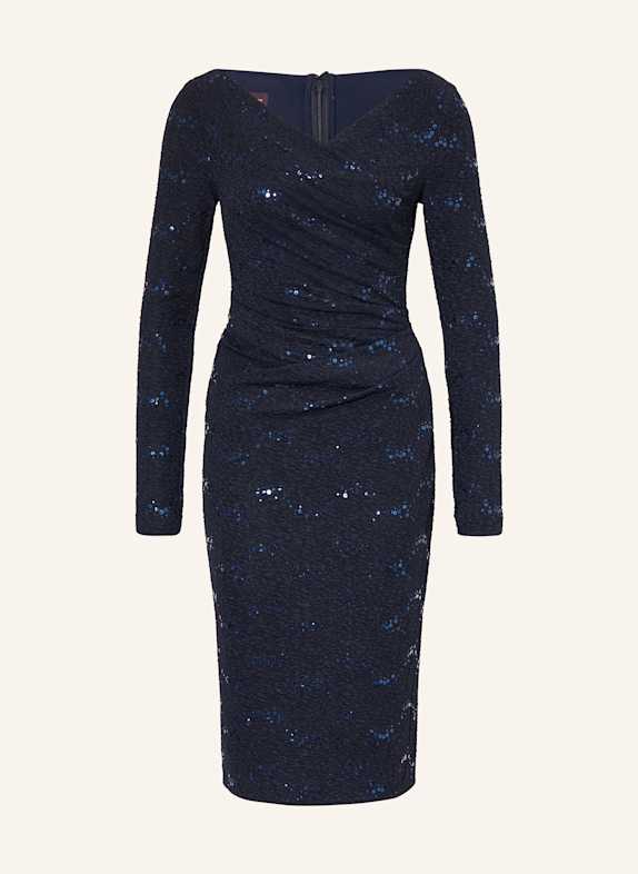 TALBOT RUNHOF Cocktailkleid mit Pailletten DUNKELBLAU