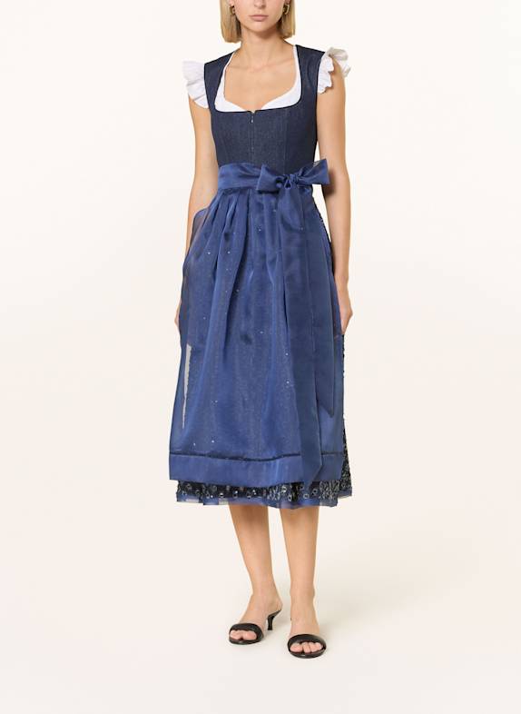TALBOT RUNHOF Jeans-Dirndl mit Pailletten DUNKELBLAU