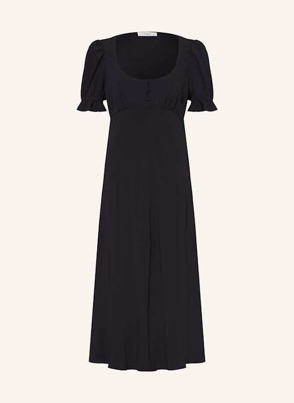 Chloé Kleid mit Seide SCHWARZ