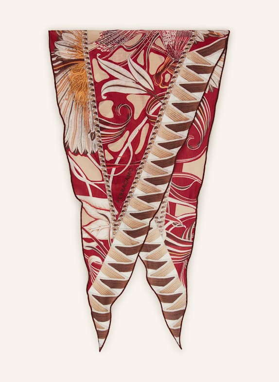 FERRAGAMO Tuch GIADAFLY FUCHSIA / CREME / BRAUN