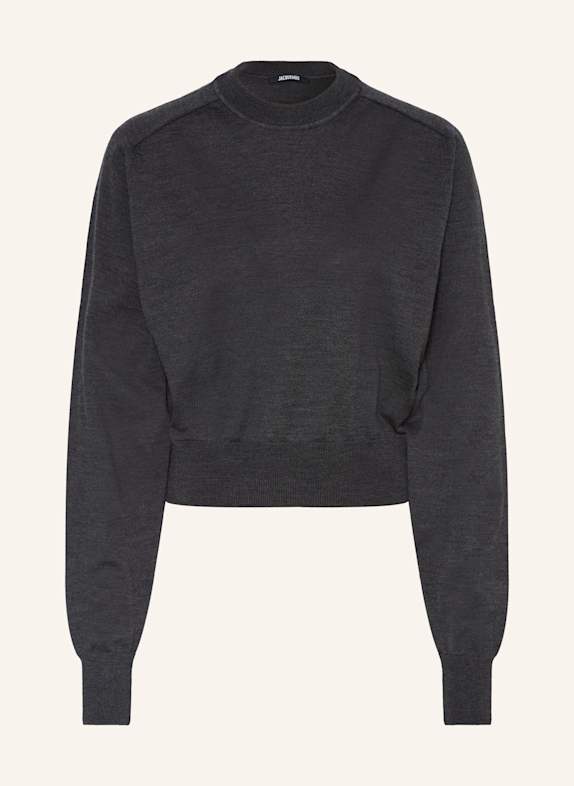 JACQUEMUS Pullover LE SWEATER BRODE DUNKELGRAU