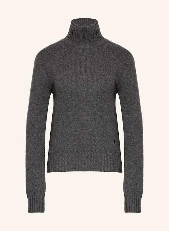 AMI PARIS Cashmere-Pullover DUNKELGRAU