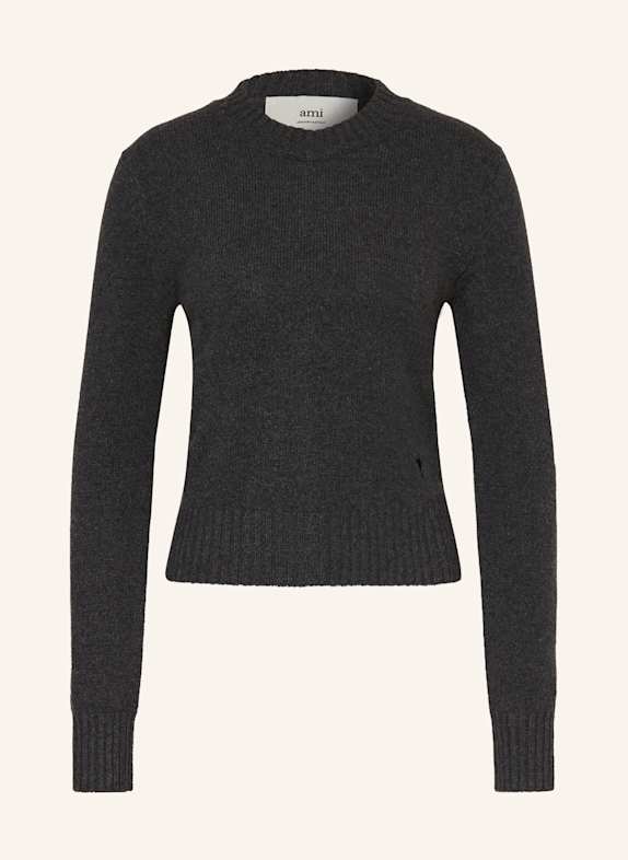 AMI PARIS Cashmere-Pullover DUNKELGRAU
