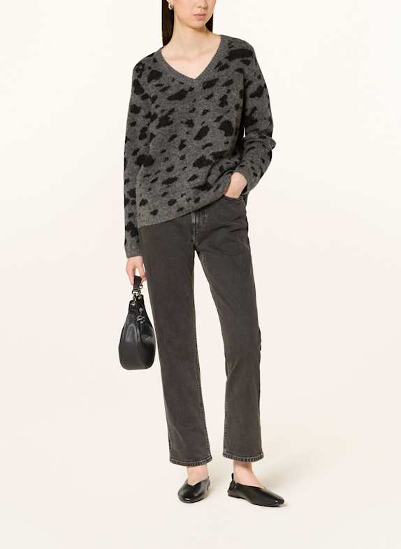 YERSE Pullover LEO mit Alpaka GRAU / SCHWARZ