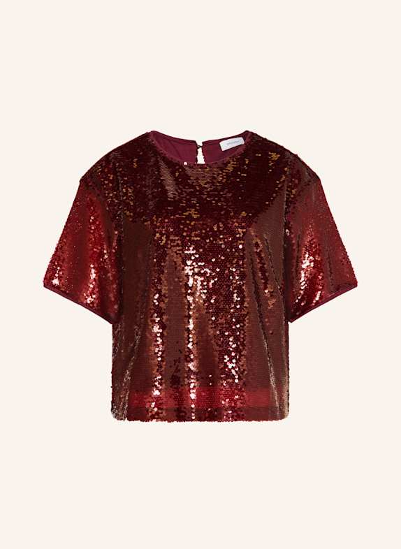 darling harbour T-Shirt mit Pailletten BURGUNDY