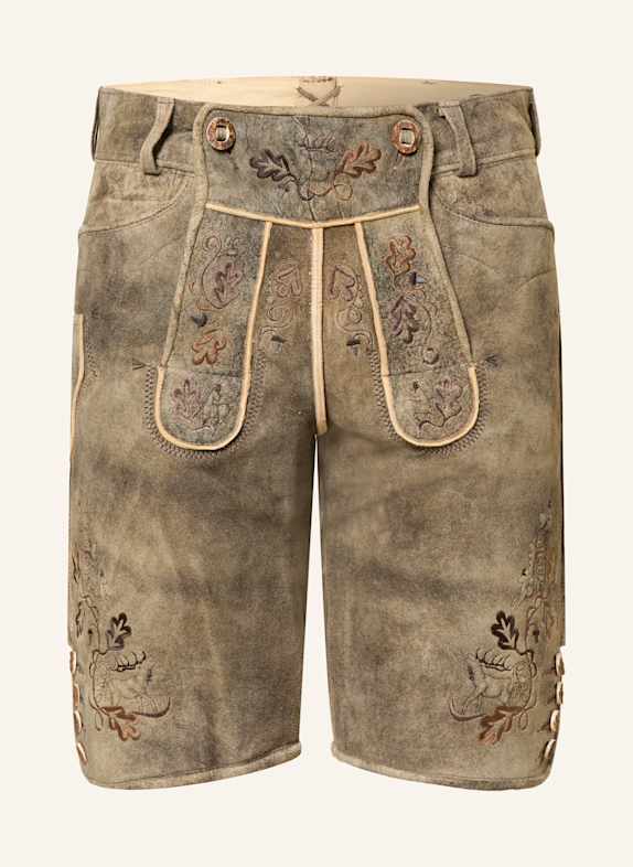 BECKERT Trachten-Lederhose BISCHOFSWIESEN DUNKELBRAUN/ HELLBRAUN