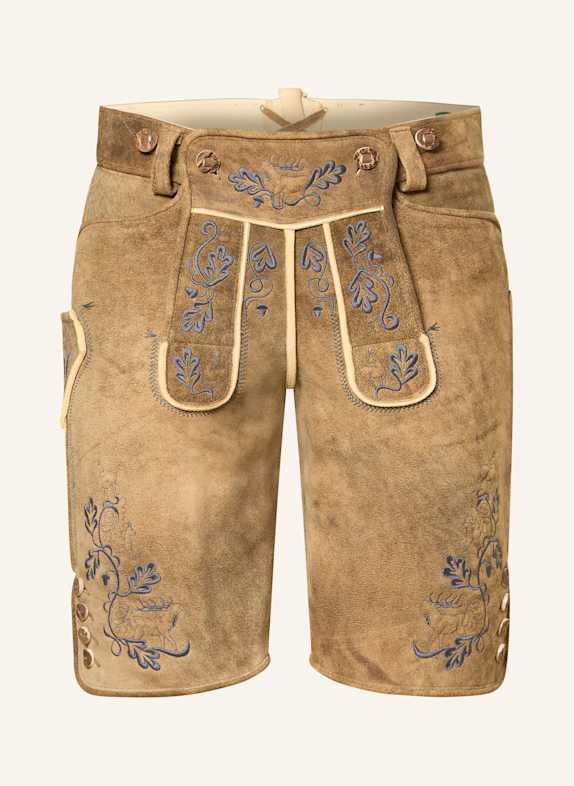 BECKERT Trachten-Lederhose EGGERN BRAUN/ BLAUGRAU