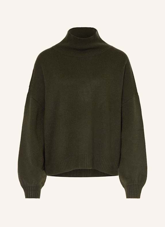 LADNERI Rollkragenpulloer COCOON mit Cashmere DUNKELGRÜN