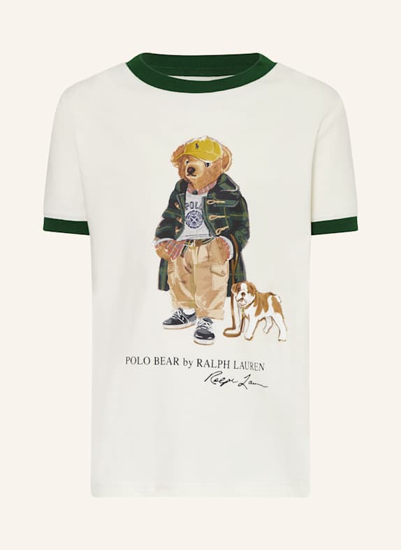 POLO RALPH LAUREN T-Shirt CREME / DUNKELGRÜN / BEIGE
