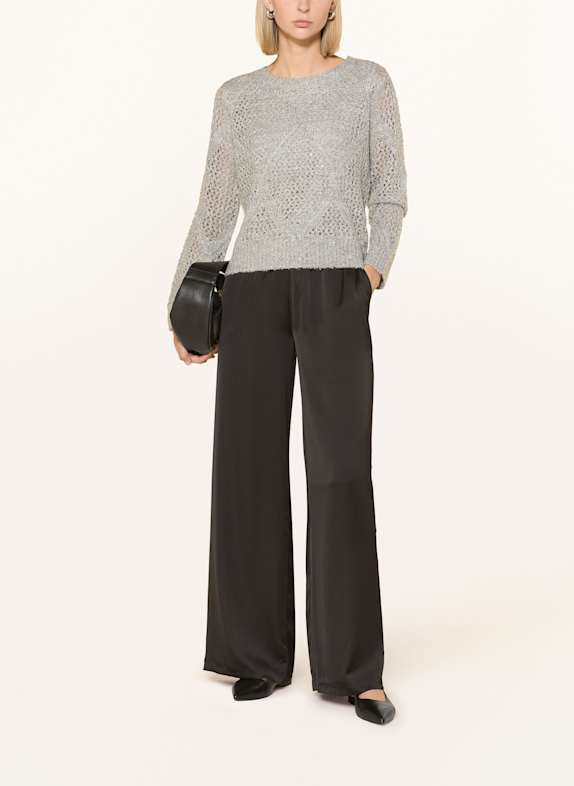 monari Pullover mit Pailletten GRAU