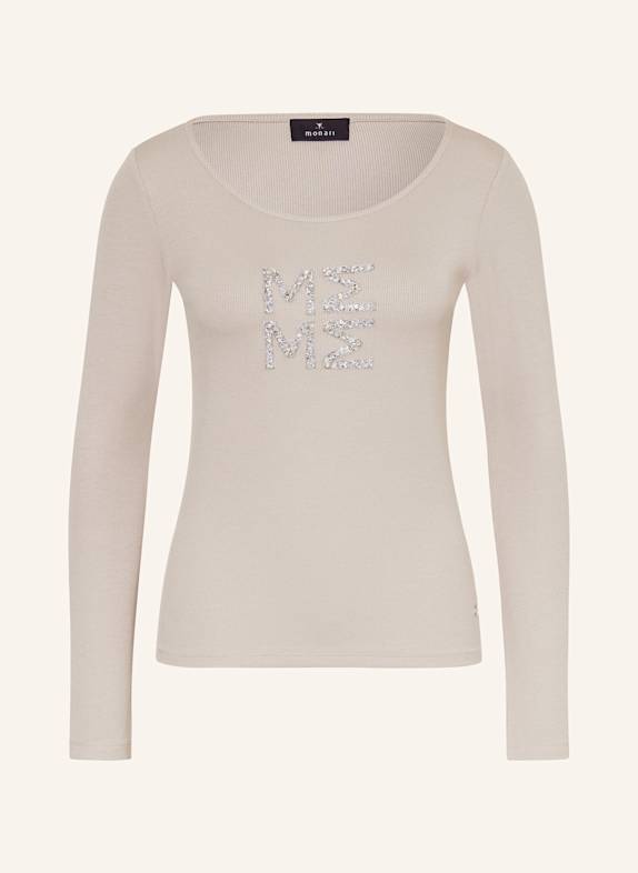 monari Longsleeve mit Schmucksteinen BEIGE