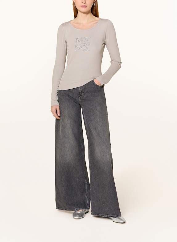 monari Longsleeve mit Schmucksteinen BEIGE