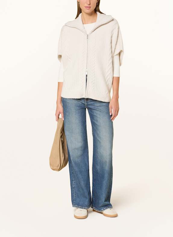 monari Strickjacke mit Glitzergarn ECRU