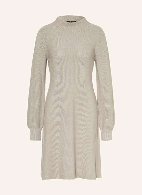monari Strickkleid mit Glitzergarn GRAU/ SILBER