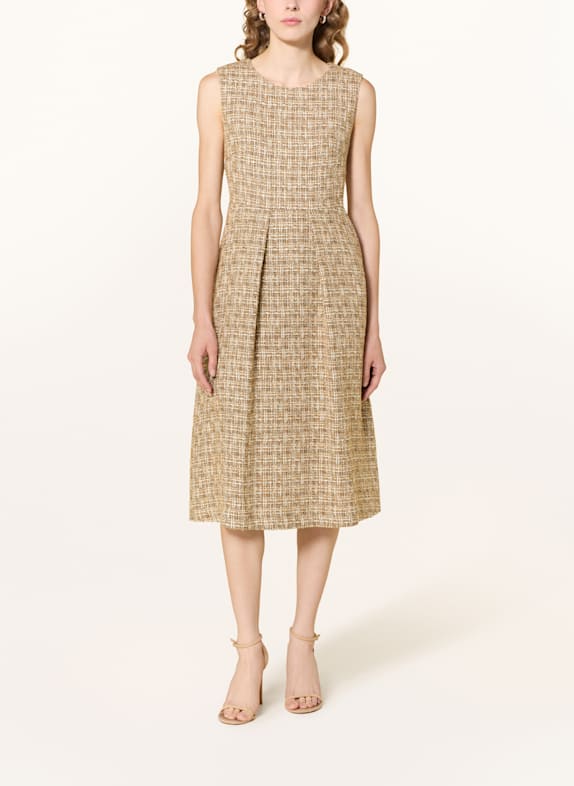 MORE Tweed-Kleid BEIGE / BRAUN