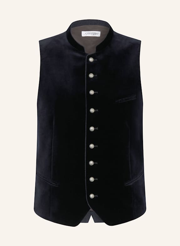 Grasegger Trachtenweste KREUZER DUNKELBLAU / BLAU