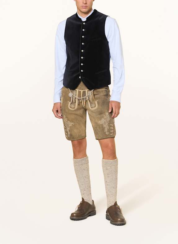 Grasegger Traditionele vest KREUZER DONKERBLAUW / BLAUW
