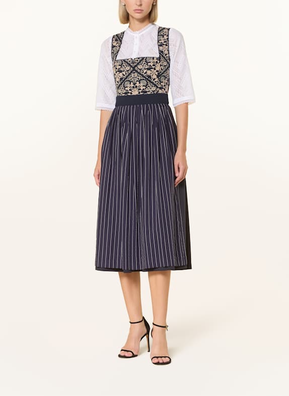 BERWIN & WOLFF Dirndlblouse van kant met 3/4-mouwen WIT