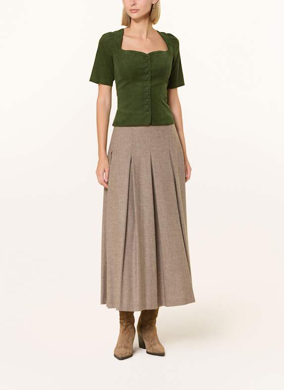 BERWIN & WOLFF Traditionele kragen van corduroy GROEN