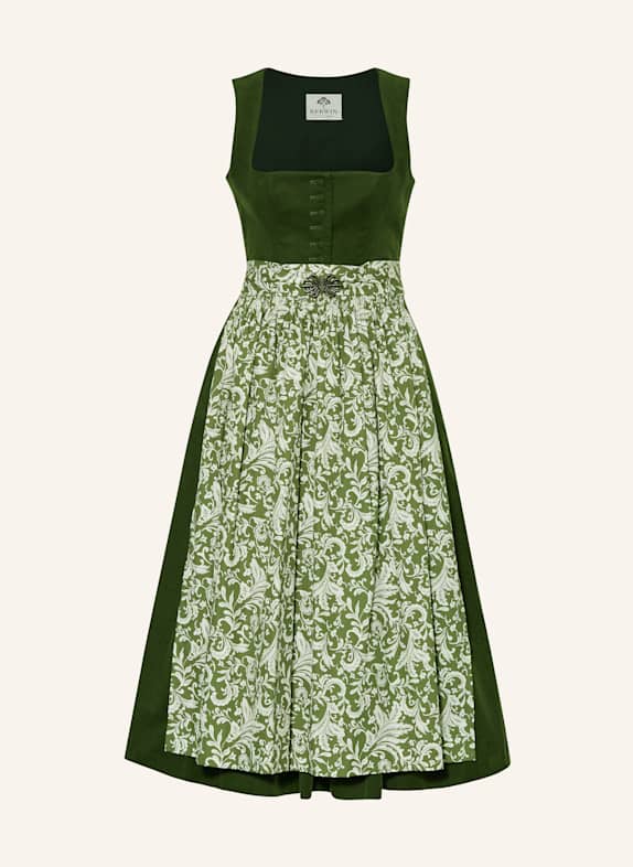 BERWIN & WOLFF dirndl VERT/ CRÈME