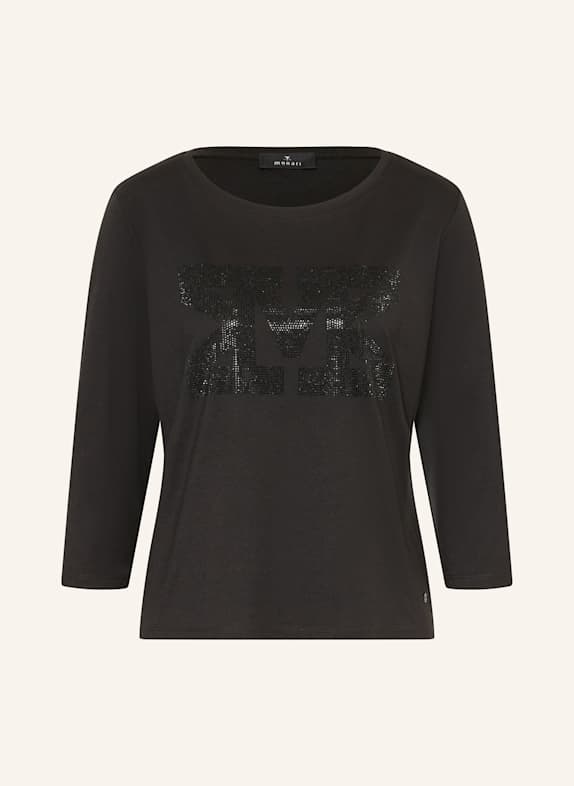 monari Shirt mit 3/4-Arm und Pailletten SCHWARZ