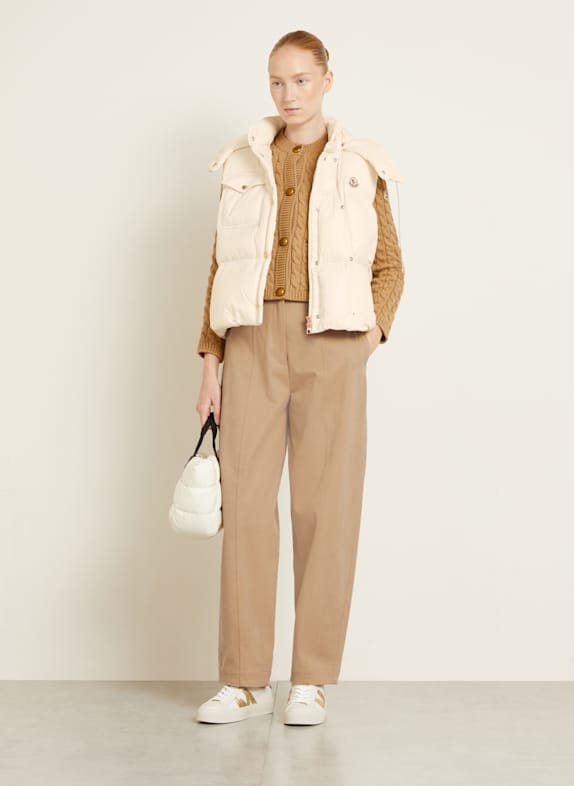 MONCLER Doudoune sans capuche amovible ÉCRU