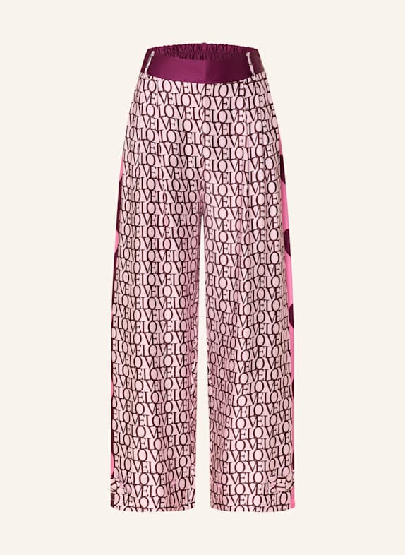 miss goodlife Satinhose LOVE mit Galonstreifen HELLROSA/ DUNKELLILA/ PINK