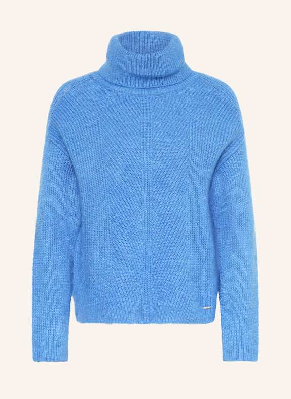 MORE & MORE Rollkragenpullover BLAU