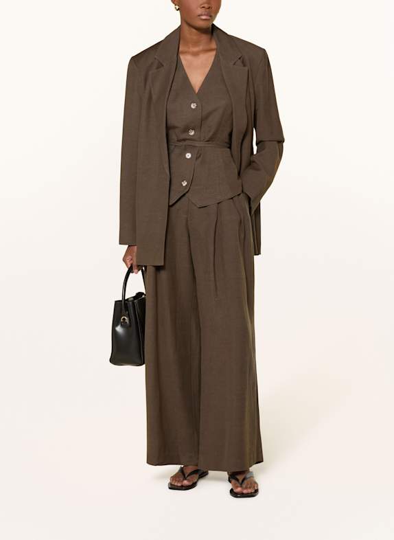 FAITHFULL THE BRAND Wide leg trousers ASTRID KHAKI