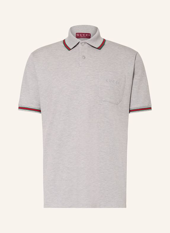 gucci xjc Piqué polo shirt GRAY