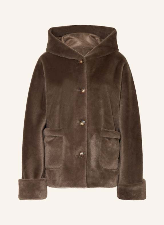 lilienfels Kunstfell-Jacke DUNKELBRAUN