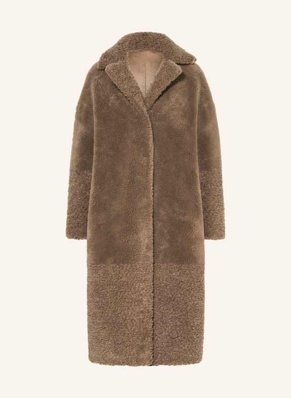 lilienfels Teddyfell-Mantel zum Wenden TAUPE