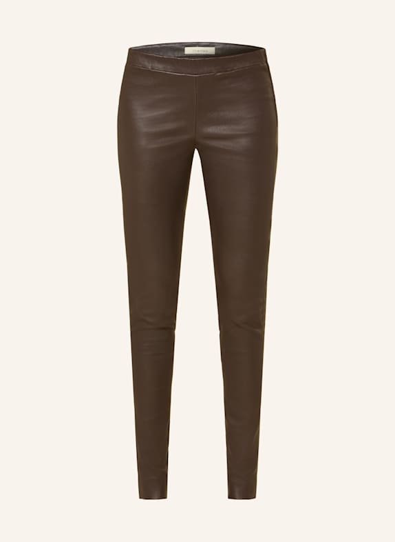 lilienfels Leather Leggings DARK BROWN