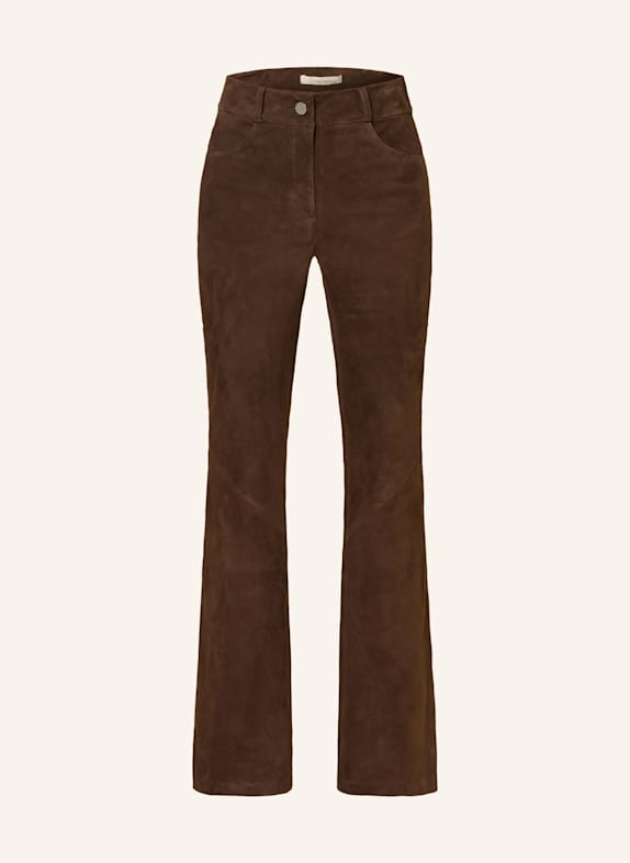 lilienfels Leather trousers DARK BROWN