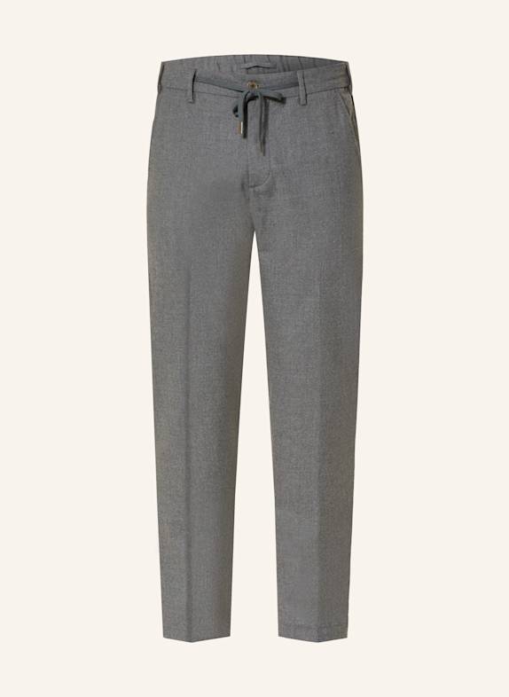 MYTHS Flannel trousers in jogger style Extra Slim Fit DARK GRAY
