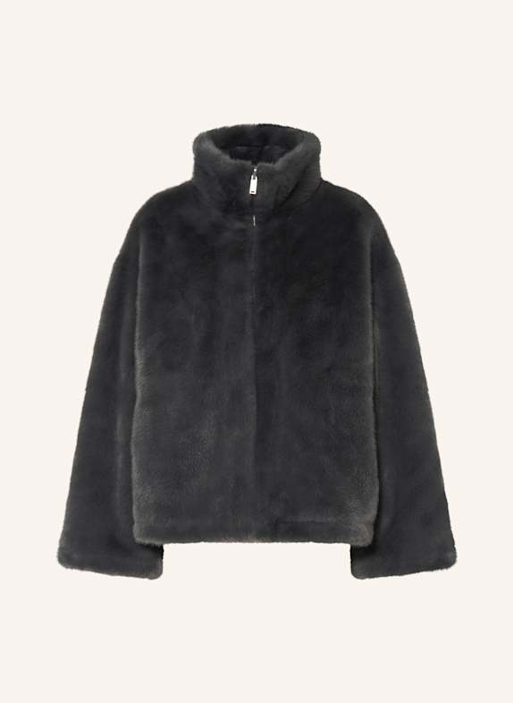 STUDIO AR Kunstpelz-Jacke MARA zum Wenden BLAUGRAU
